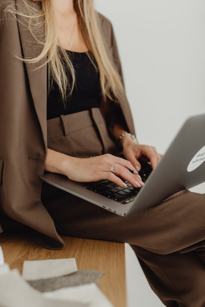 Calm, organized workspace representing intentional learning through podcasts that help wedding professionals simplify marketing, refine visibility, and build sustainable businesses.